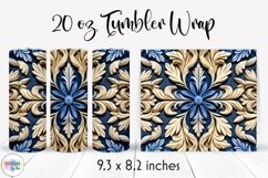 3d Effect Wood Carving Tumbler Wrap | Wood Carved Ornament Product Image 1