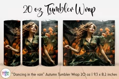 Autumn Romance Tumbler Wrap | Dancing in the Rain Girl Product Image 1