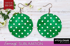 Abstract Fruit Round Earrings - Tutti Frutti PNG Sublimation Product Image 1