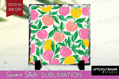 Abstract Fruit Slate PNG - Tutti Frutti Square Slate Product Image 1