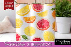 Abstract Fruit Tumbler Wrap - Tutti Frutti Tumbler PNG Product Image 1