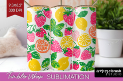 Abstract Fruit Tumbler Wrap - Tutti Frutti Tumbler PNG Product Image 1