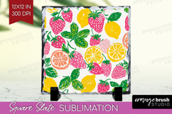 Abstract Fruit Slate PNG - Tutti Frutti Square Slate Product Image 1