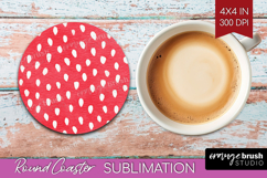 Abstract Fruit Round Coaster - Tutti Frutti Coaster PNG Product Image 1