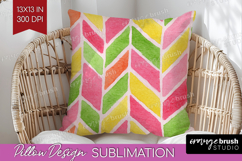 Abstract Fruit Pillow Sublimation - Tutti Frutti Pillow PNG Product Image 1