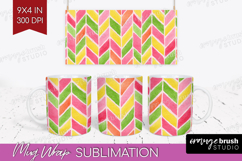 Abstract Fruit Mug Wrap - Tutti Frutti Mug PNG Sublimation Product Image 1