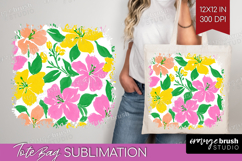 Abstract Fruit Tote Bag - Tutti Frutti Tote Bag PNG Product Image 1
