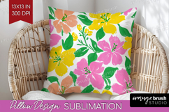 Abstract Fruit Pillow Sublimation - Tutti Frutti Pillow PNG Product Image 1