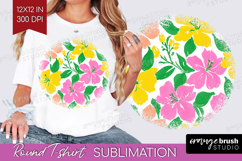 Abstract Fruit Round Tshirt Background - Tutti Frutti PNG Product Image 1