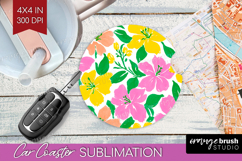 Abstract Fruit Car Coaster - Tutti Frutti Coaster PNG Product Image 1
