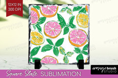 Abstract Fruit Slate PNG - Tutti Frutti Square Slate Product Image 1