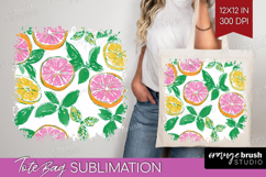 Abstract Fruit Tote Bag - Tutti Frutti Tote Bag PNG Product Image 1