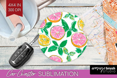 Abstract Fruit Car Coaster - Tutti Frutti Coaster PNG Product Image 1