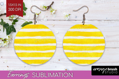 Abstract Fruit Round Earrings - Tutti Frutti PNG Sublimation Product Image 1