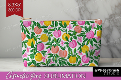 Abstract Fruit Cosmetic Bag - Tutti Frutti Makeup Bag PNG Product Image 1