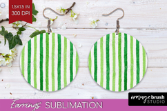 Abstract Fruit Round Earrings - Tutti Frutti PNG Sublimation Product Image 1