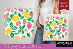 Abstract Fruit Tote Bag - Tutti Frutti Tote Bag PNG Product Image 1