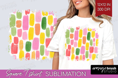 Abstract Fruit Square Tshirt Background - Tutti Frutti PNG Product Image 1