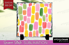 Abstract Fruit Slate PNG - Tutti Frutti Square Slate Product Image 1