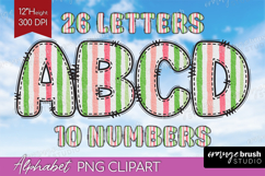 Abstract Fruit Doodle Aphabet Clipart - Summer Letters PNG Product Image 1