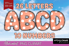 Abstract Fruit Doodle Aphabet Clipart - Summer Letters PNG Product Image 1