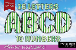 Abstract Fruit Doodle Aphabet Clipart - Summer Letters PNG Product Image 1