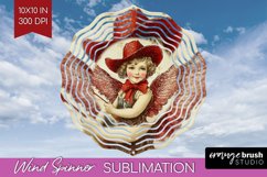 Valentine Angel Wind Spinner Sublimation PNG - Cupid Round Product Image 1