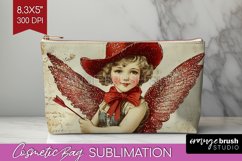 Valentine Angel Cosmetic Bag - Cupid Makeup Bag PNG Product Image 1