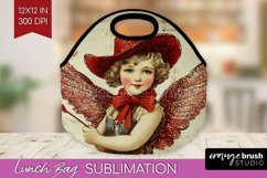 Valentine Angel Lunch Bag - Cupid Lunch Bug PNG Sublimation Product Image 1