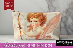 Valentine Angel Cosmetic Bag - Cupid Makeup Bag PNG Product Image 1