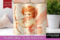 Valentine Angel Tumbler Wrap - Cupid Tumbler PNG Sublimation Product Image 1