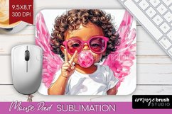 Valentine Angel Mouse Pad Sublimation - Cupid Mousepad PNG Product Image 1