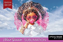 Valentine Angel Wind Spinner Sublimation PNG - Cupid Round Product Image 1
