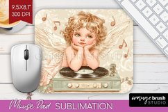 Valentine Angel Mouse Pad Sublimation - Cupid Mousepad PNG Product Image 1