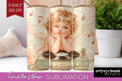 Valentine Angel Tumbler Wrap - Cupid Tumbler PNG Sublimation Product Image 1