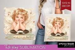Valentine Angel Tote Bag - Cupid Tote Bag PNG Sublimation Product Image 1