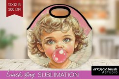 Valentine Angel Lunch Bag - Cupid Lunch Bug PNG Sublimation Product Image 1