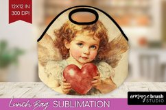 Valentine Angel Lunch Bag - Cupid Lunch Bug PNG Sublimation Product Image 1