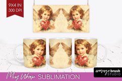 Valentine Angel Mug Wrap - Cupid Mug PNG Sublimation Product Image 1