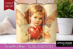Valentine Angel Tumbler Wrap - Cupid Tumbler PNG Sublimation Product Image 1