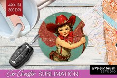 Valentine Angel Car Coaster - Cupid Coaster PNG Sublimation Product Image 1