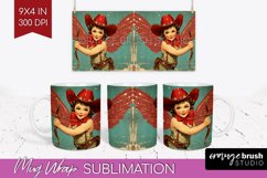 Valentine Angel Mug Wrap - Cupid Mug PNG Sublimation Product Image 1