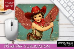 Valentine Angel Mouse Pad Sublimation - Cupid Mousepad PNG Product Image 1