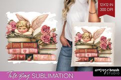 Valentine Angel Tote Bag - Cupid Tote Bag PNG Sublimation Product Image 1