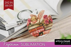 Valentine Angel Keychain PNG - Cupid Keychain Sublimation Product Image 1