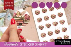 Valentine Angel Round Sticker - Cupid Printable Sticker Product Image 1