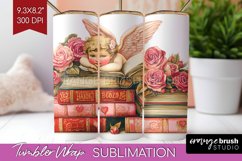 Valentine Angel Tumbler Wrap - Cupid Tumbler PNG Sublimation Product Image 1