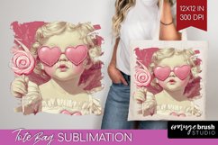 Valentine Angel Tote Bag - Cupid Tote Bag PNG Sublimation Product Image 1