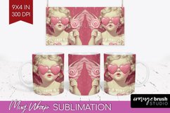 Valentine Angel Mug Wrap - Cupid Mug PNG Sublimation Product Image 1