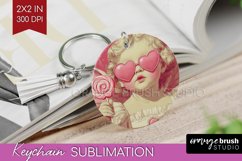 Valentine Angel Keychain PNG - Cupid Keychain Sublimation Product Image 1